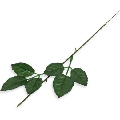 RÓŻA Łodyga do kwiatów gałązka 2 liście 35 cm